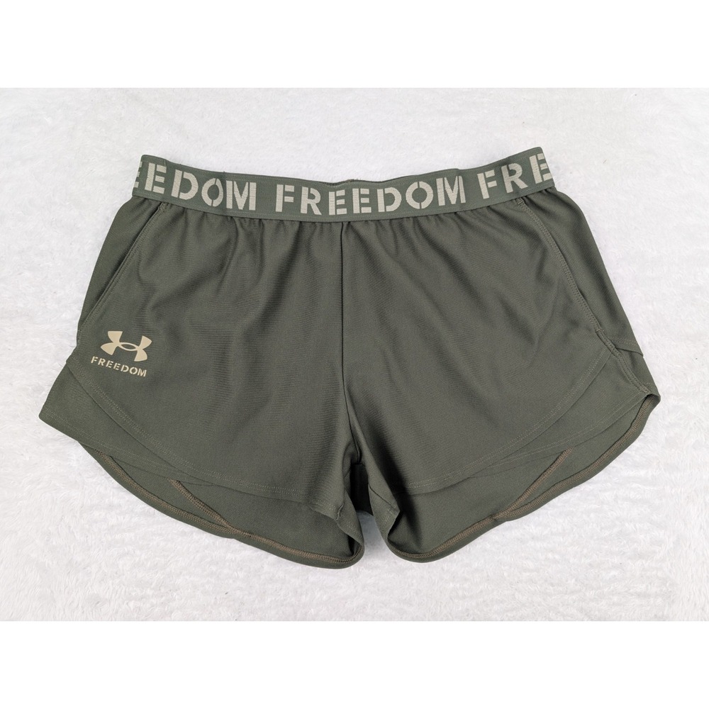 Under Armour Play Up Freedom Shorts Women's L Olive Green 31x2.5